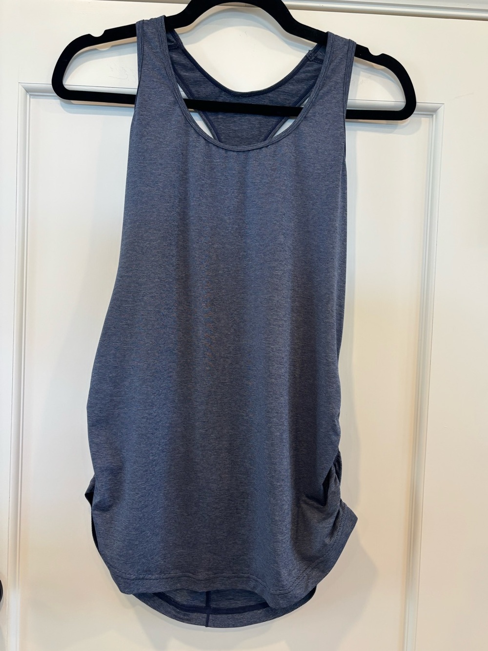 New Balance Heathered Blue Razor-Back Athletic Tank Top